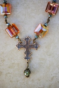 The Seraphym Necklace of the Holy Cross (apricot)