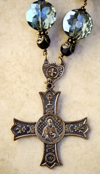 The Seraphym Necklace of the Holy Cross (Blue/Double Sided Cross)