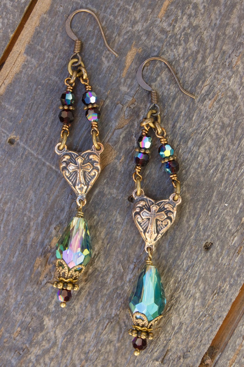 Garnet Swarovski Crystal Earrings
