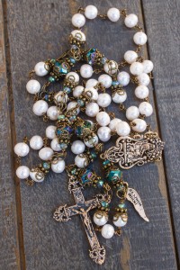 Cream Pearl Rosary