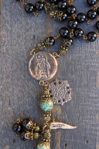 Natural Black Onyx Rosary