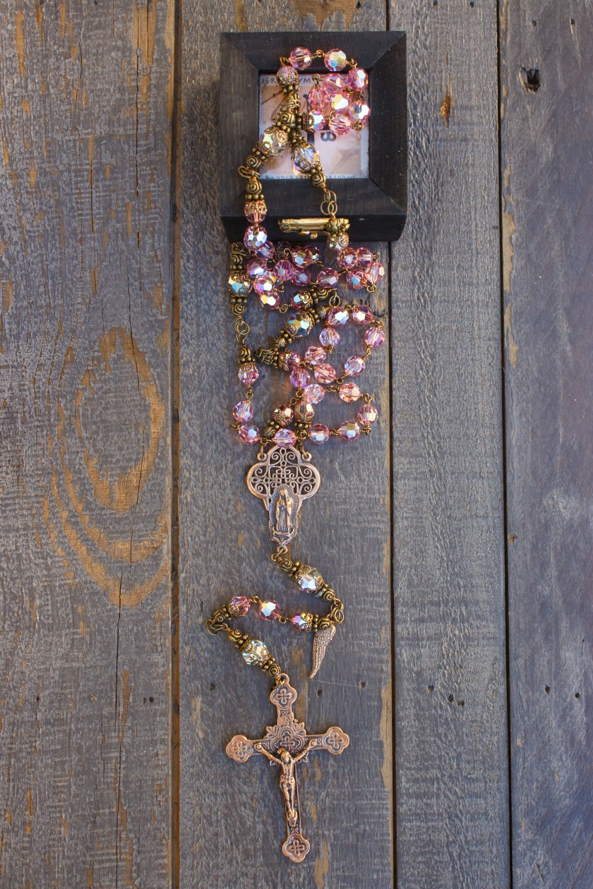 Rose Pink Crystal Rosary